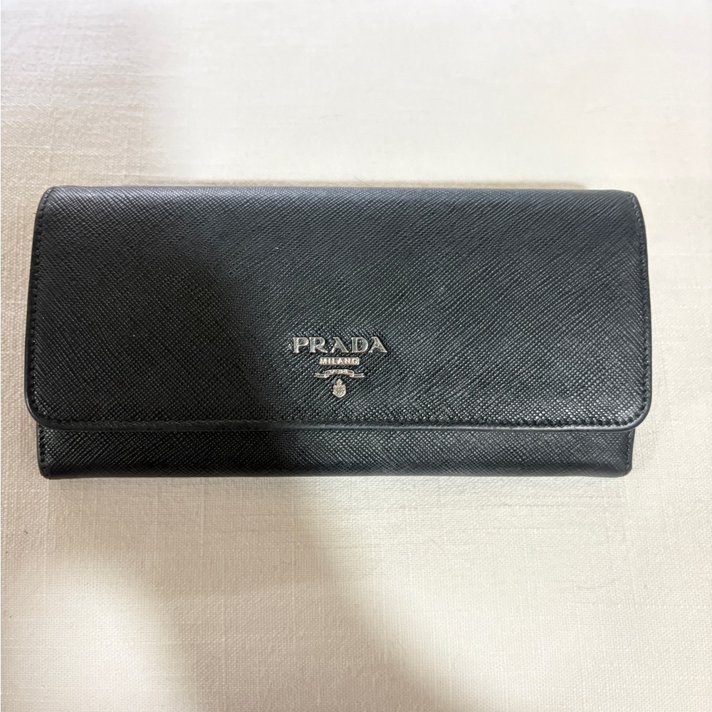 Prada Black Saffiano Leather Wallet